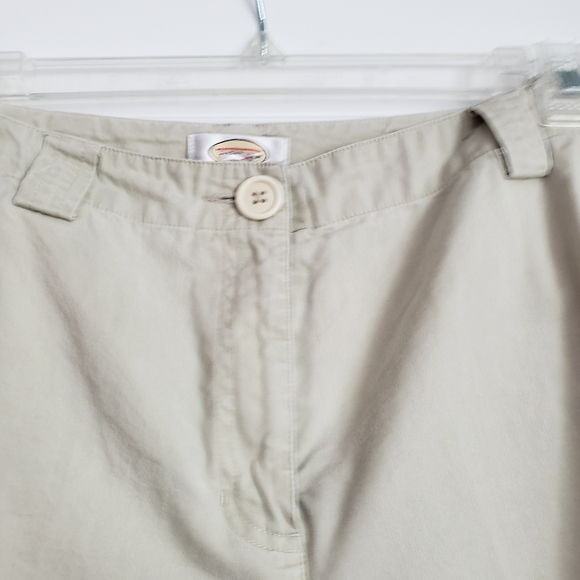 Khaki Cargo Cropped Pants - Picture 9 of 14